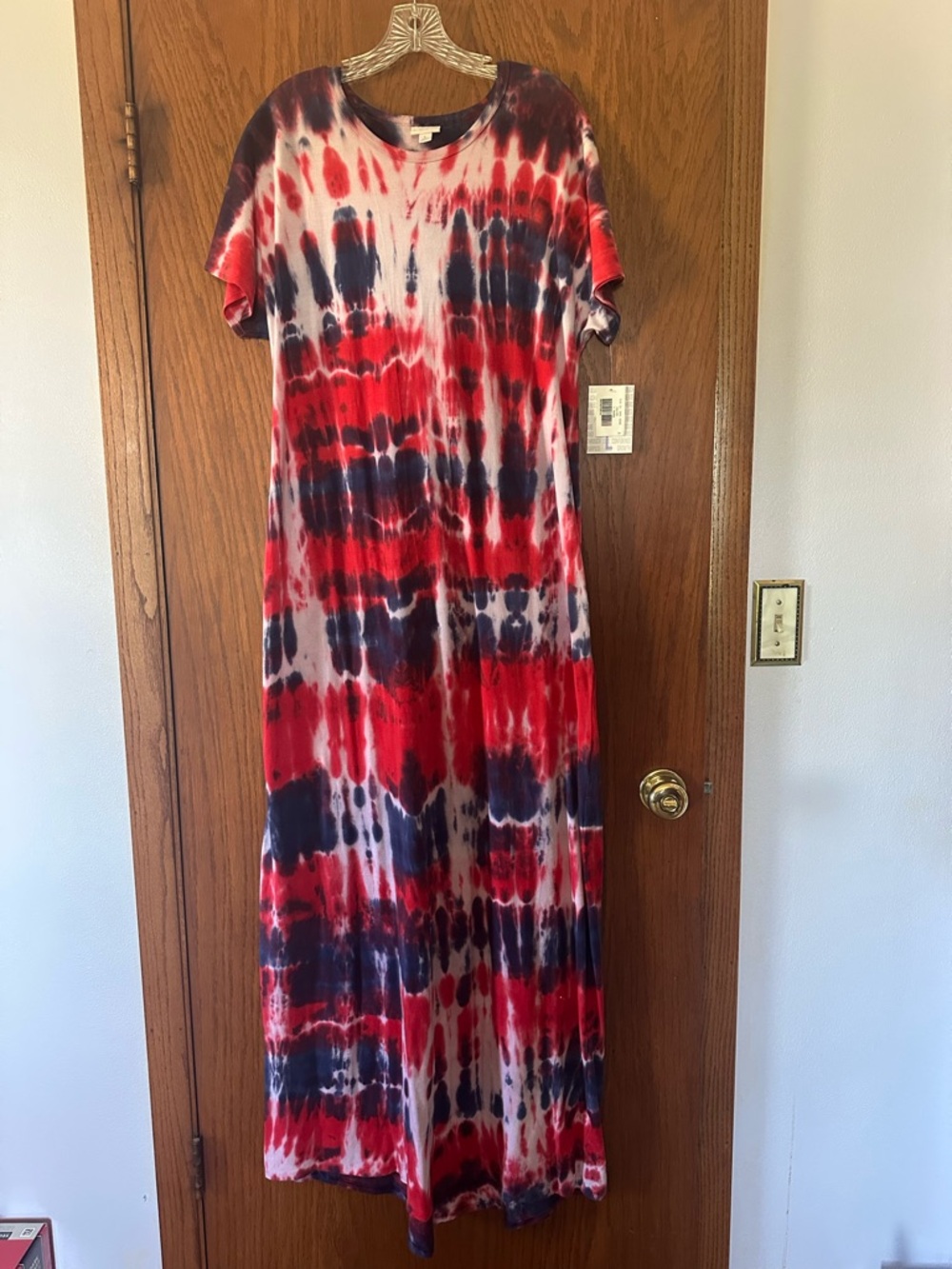 NWT Tie-Dye for the 4th of July!   Red white and blue LuLaRoe Maria Maxi Dress